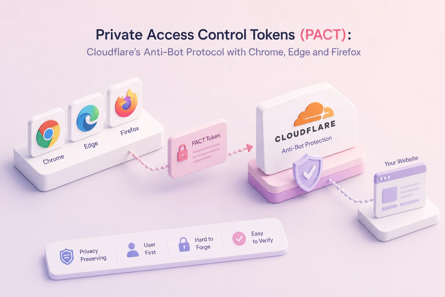 Private Access Control Tokens (PACT): Cloudflare's Anti-Bot Protocol with Chrome, Edge and Firefox